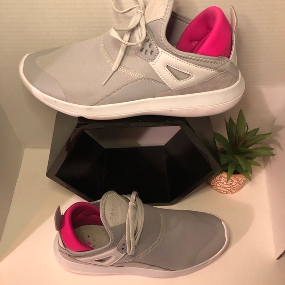 Women's Gray and Pink Jordan’s - Picture 10 of 13